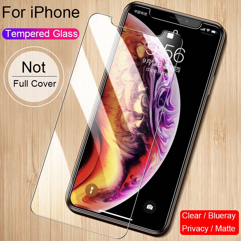 Matte Privacy Anti-Bluelight Clear Screen Protector For iPhone 4 5 iPhone7Plus 8Plus 11ProMax XSMAX XS XR X 8 7 6 6s 8 7 6s Tempered Glass