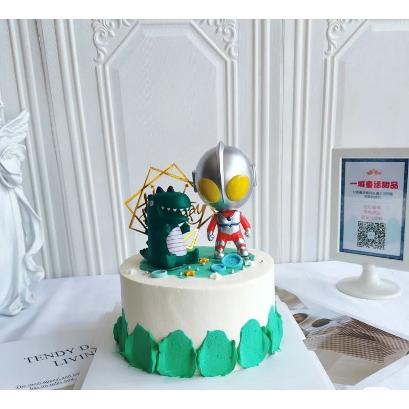 Douyin Net Red Ultraman Little Monster Birthday Cake Cartoon Children S Boy Creative Cake Changsha City Delivery