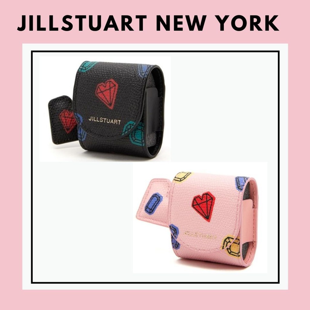 Jillstuart Petit Diamond Heart Charm Accessory Cowhide Leather Airpods Case ss Pink Black Made In Korea Shopee Singapore