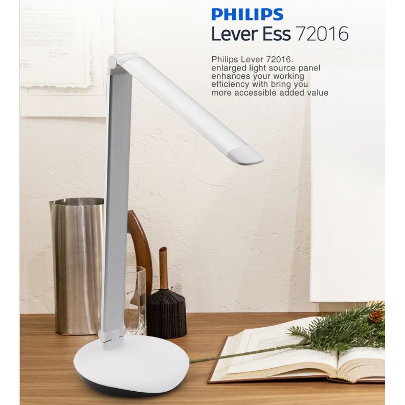 Philips 72016 Lever Led Table Lamp Silver Shopee Singapore