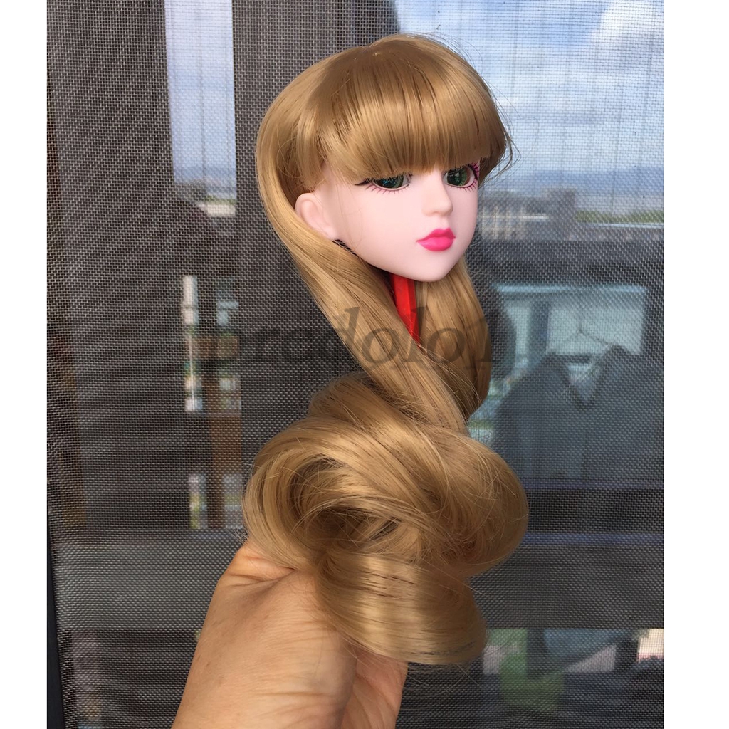 Doll Wig Hairpiece Curly Hair For 1 4 Dolls Diy Making Supplies Light Brown