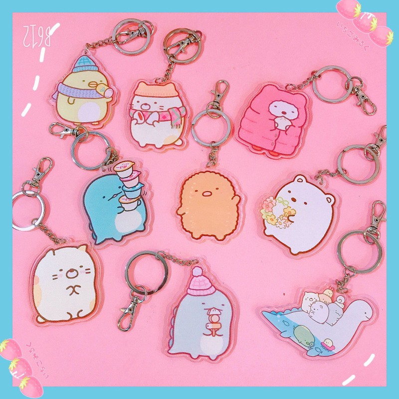 Sumikko Gurashi Keychain Cute Animal Sumikko Gurashi Acrylic Pendent ...