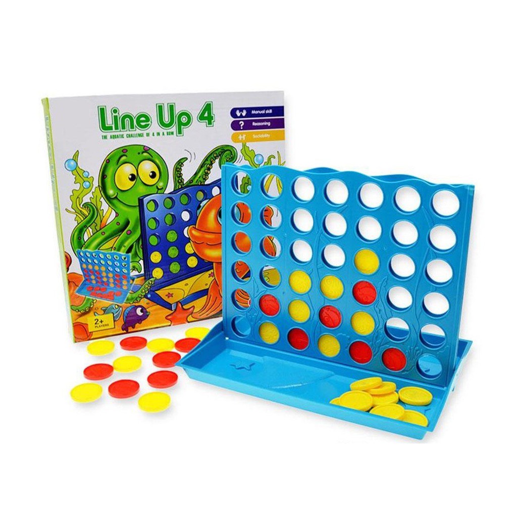 Line Up 4 Classic Family Board Game Parent-Child Family Game Party game  Educational toys puzzle board game Kids toys gif | Shopee Singapore