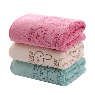 Bath Towel Kids Cap Cute Rabbit Microfiber Hair Wrap Towel Drying