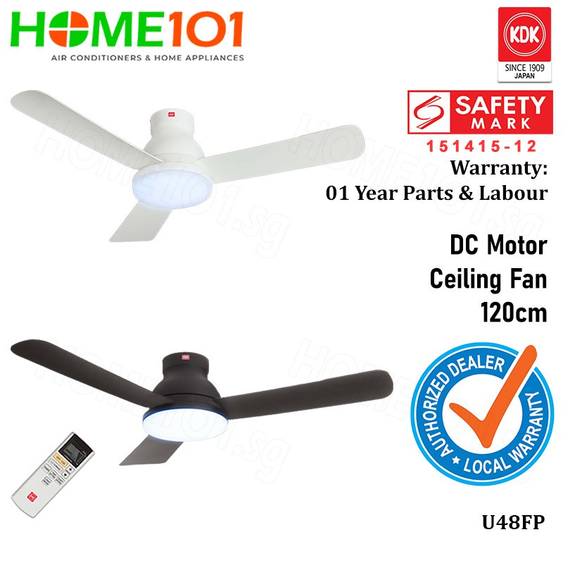 Kdk Dc Motor Ceiling Fan 120cm W Led Light U48fp Stock Arr End May Singapore