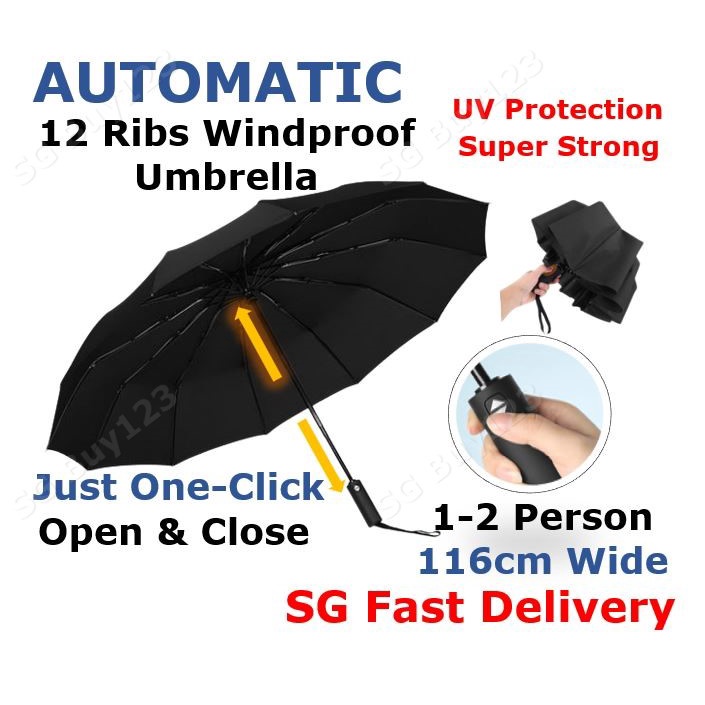 Travel Windproof Umbrella,10 Ribs Folding Umbrella for UV Protection,Automatic Open and Close Compact Mini Umbrella 