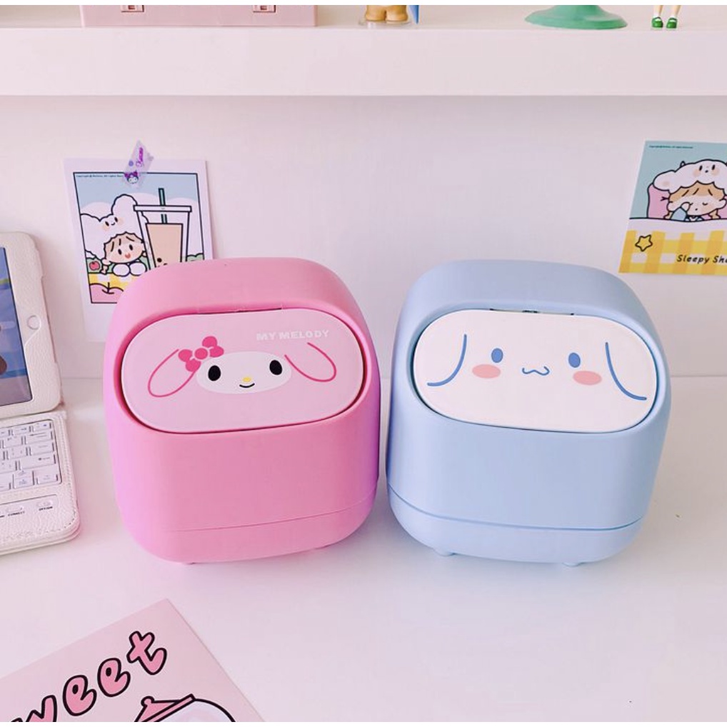 Sanrio hello kitty my melody desk organiser Desk Bin Mini Dustbin ...