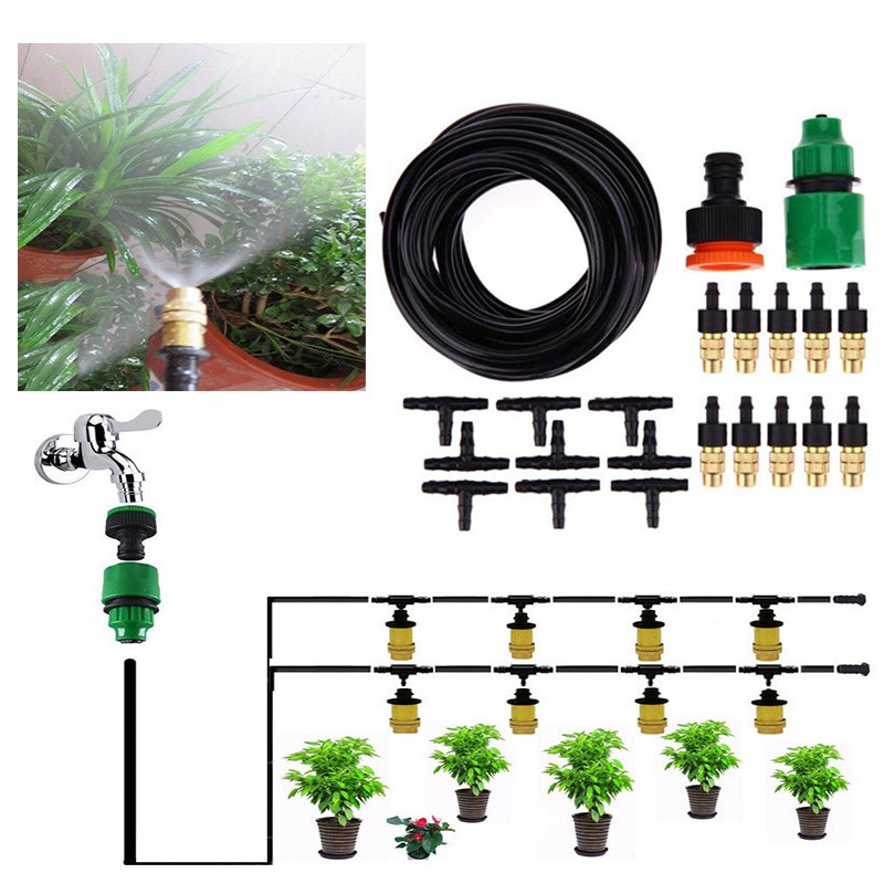 Gzmanyi 16ft Garden Misting Cooling System Patio Water Mister