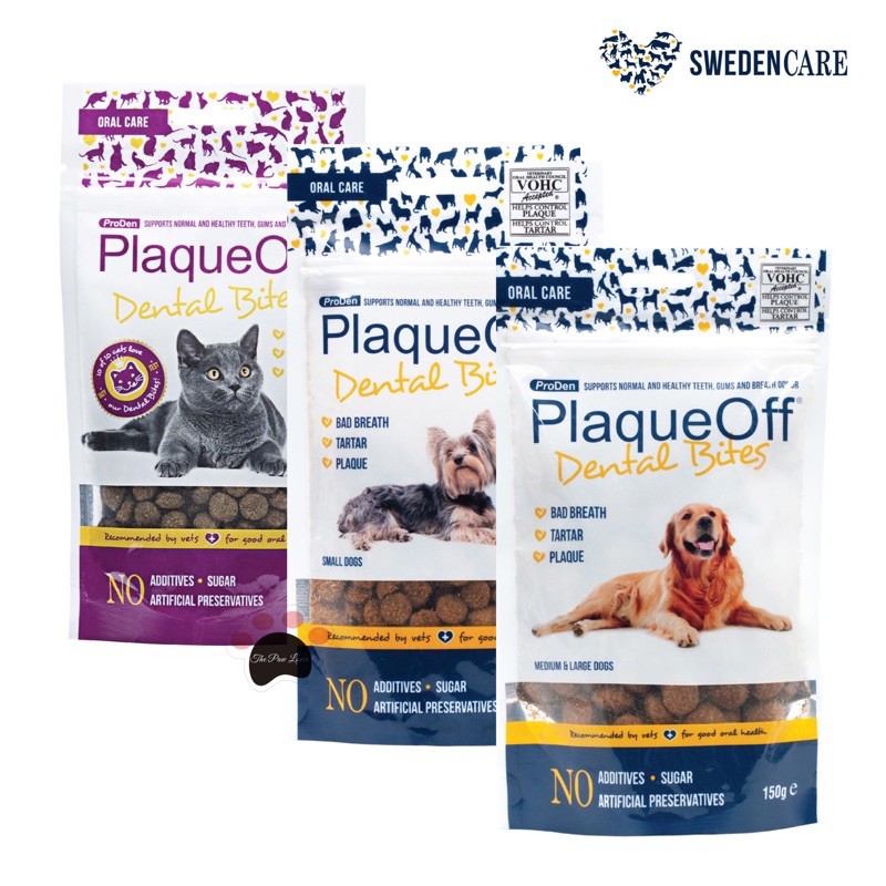 Swedencare ProDen PlaqueOff Dental Bites for Dogs Cats Shopee Singapore