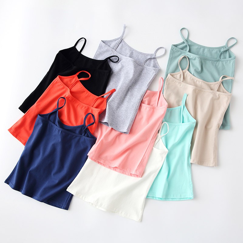 WOMENS VEST TOPS PLUS SIZE STRAPPY TANK 