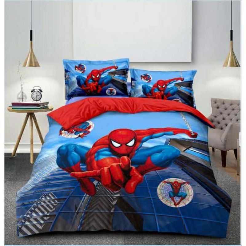 Bedsheet Cartoon Spiderman 5in1 With, 100 Cotton Spiderman Duvet Cover