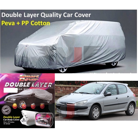 Shop Malaysia Peugeot 206 Best Smart Cover Double Layer Car Body Cover Selimut Kereta Sarung Kereta Peva Pp Cotton Shopee Singapore