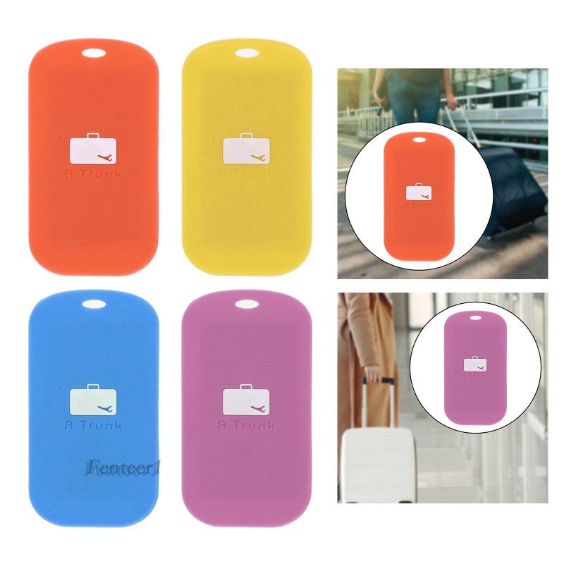 [Fenteer1] Portable Luggage Tags Baggage Name Tags with Strap for Baggage