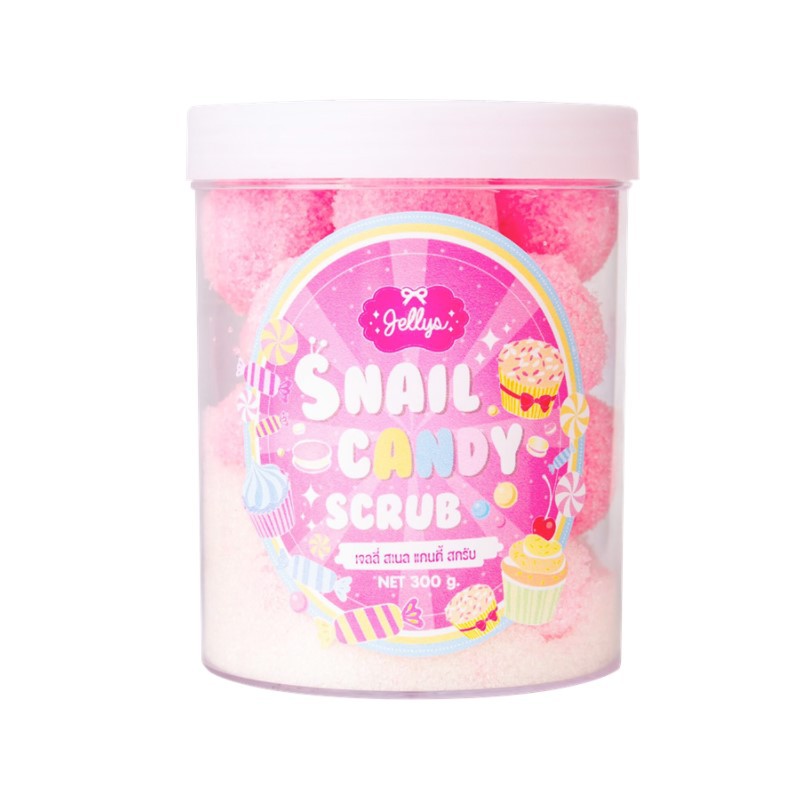 JELLYS SNAIL CANDY SCRUB 3in1 (300g) 16 CUTE JELLY BALLS Scrub