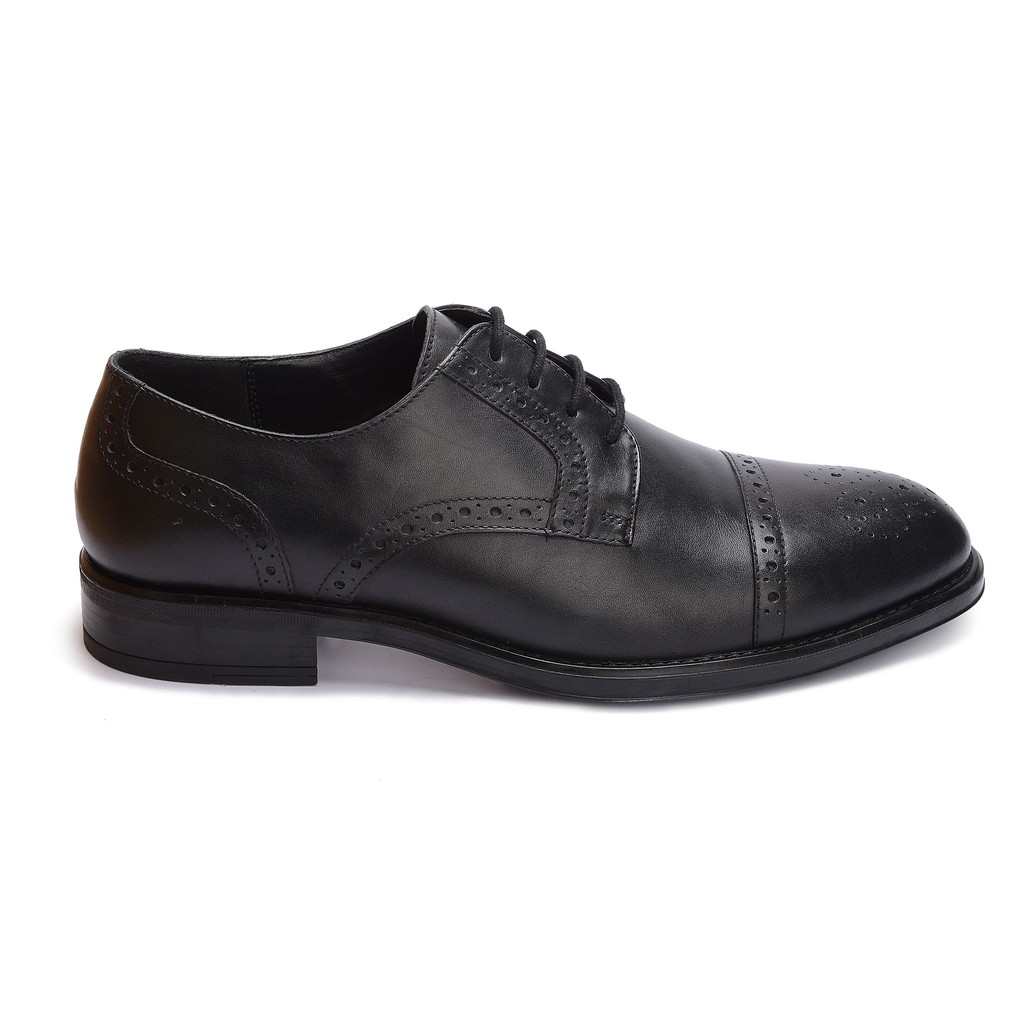 BATA Men Classic Black Brogue Cap Toe Derby Shoes 8246160 | Shopee ...
