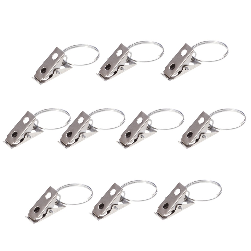 10 Pieces Curtain Rod Clip Rings Drapery Clips Shopee Singapore
