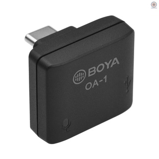 RMF BOYA  BY-OA1 Mini Audio Adapter with 3.5mm TRS Microphone Port Type-C Charging Port Replacement for DJI OSMO Action
