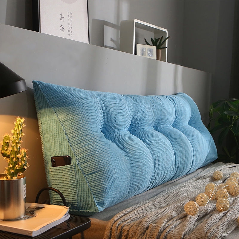 Triangle Detachable Bedside cushion,Backrest,Tatami reading Backrest cushion,Sofa Pillow Bed head cushion-A 60x21x45cm 24x8x18inch 