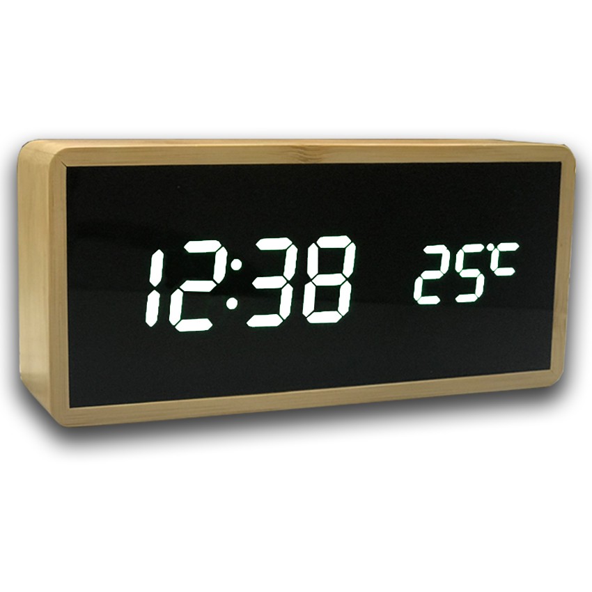 HOSEKI H-5034 H-5033 LED Clock Series High Resolution Digital Display Alarm  Desk Adjustable Brightness Calendar