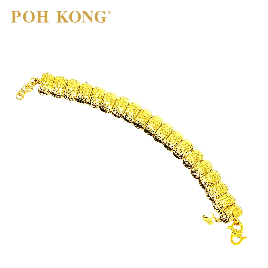 Poh Kong 916 22k Yellow Gold Pulut Dakap Bracelet Shopee Singapore