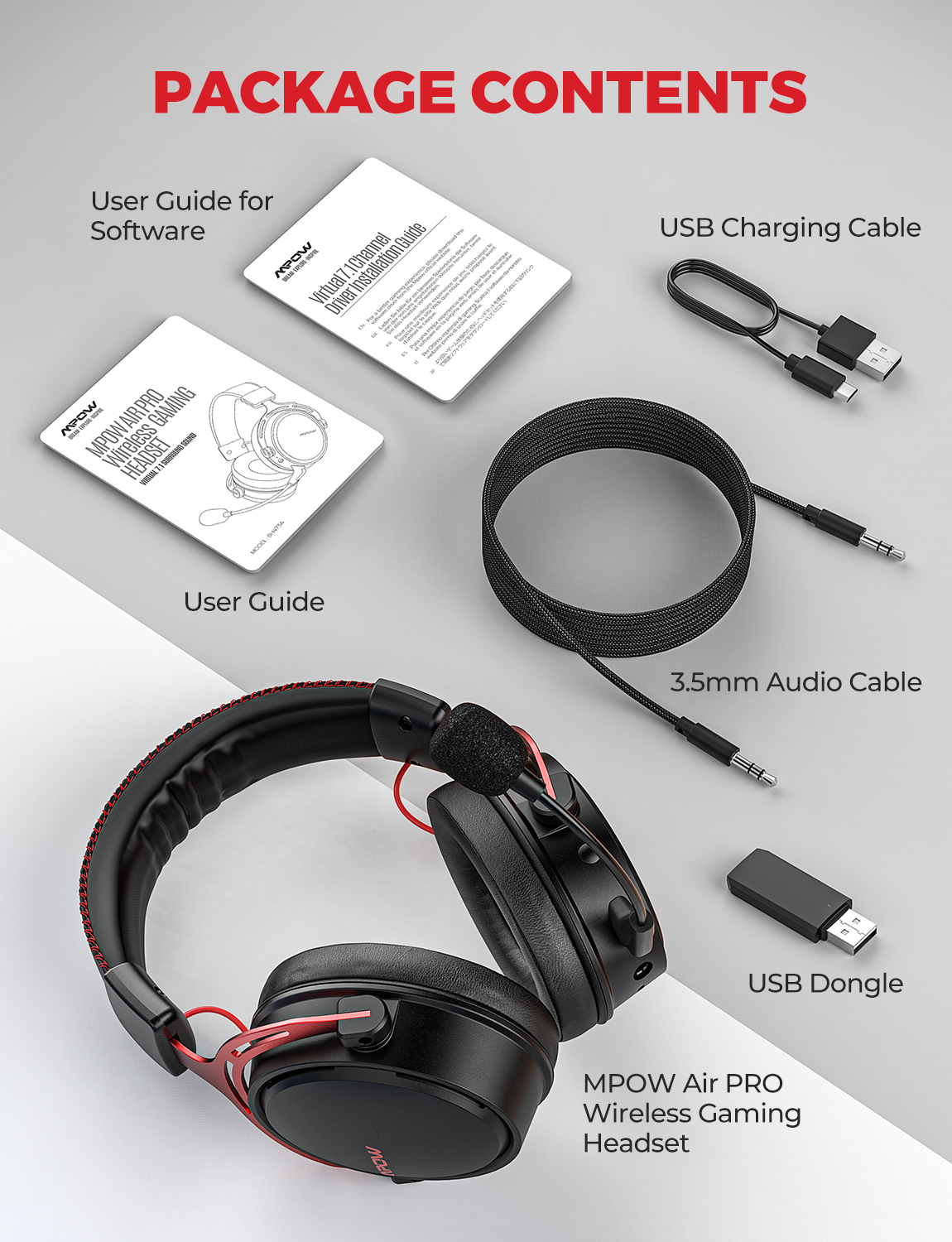 mpow air 2.4 ghz wireless gaming headset