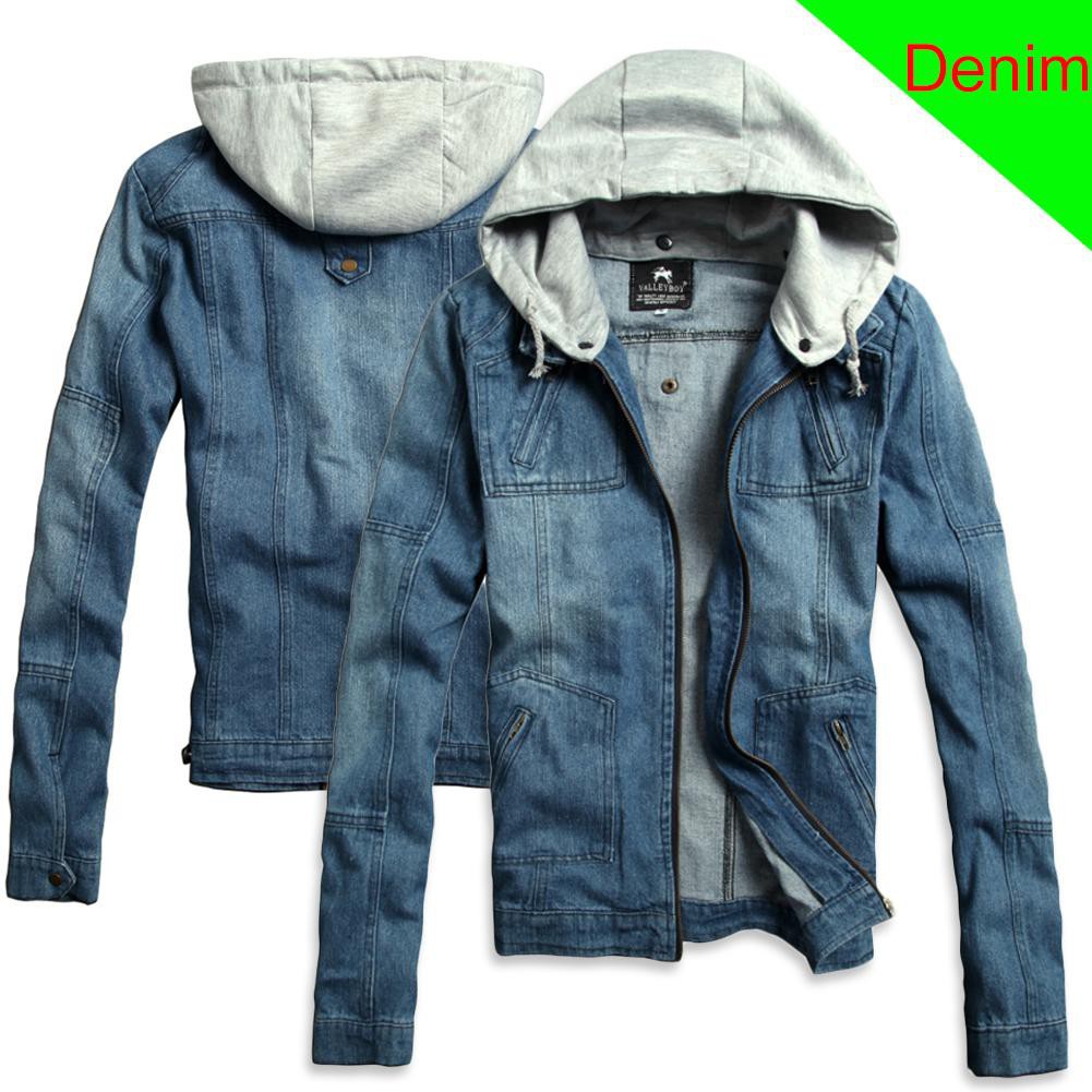 jean jacket men with hood