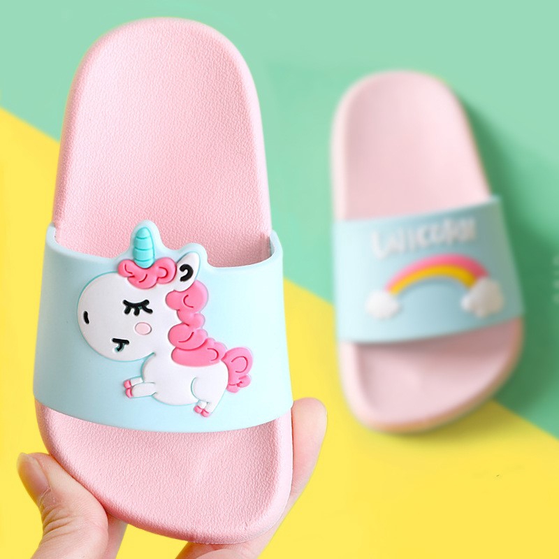 rainbow unicorn slippers
