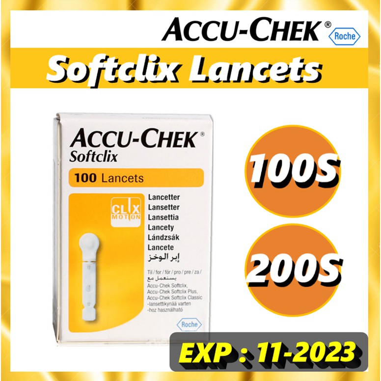 Roche Accu-Chek Softclix 100/200 Lancets – 0.4mm 28G / Accu chek / Accu Check
