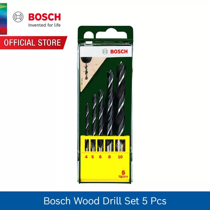 Bosch Wood Drill Bits Set 5 Pcs Shopee Singapore