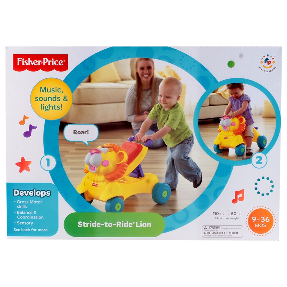 fisher price stride and ride lion