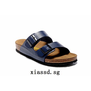 blue birkenstock sandals