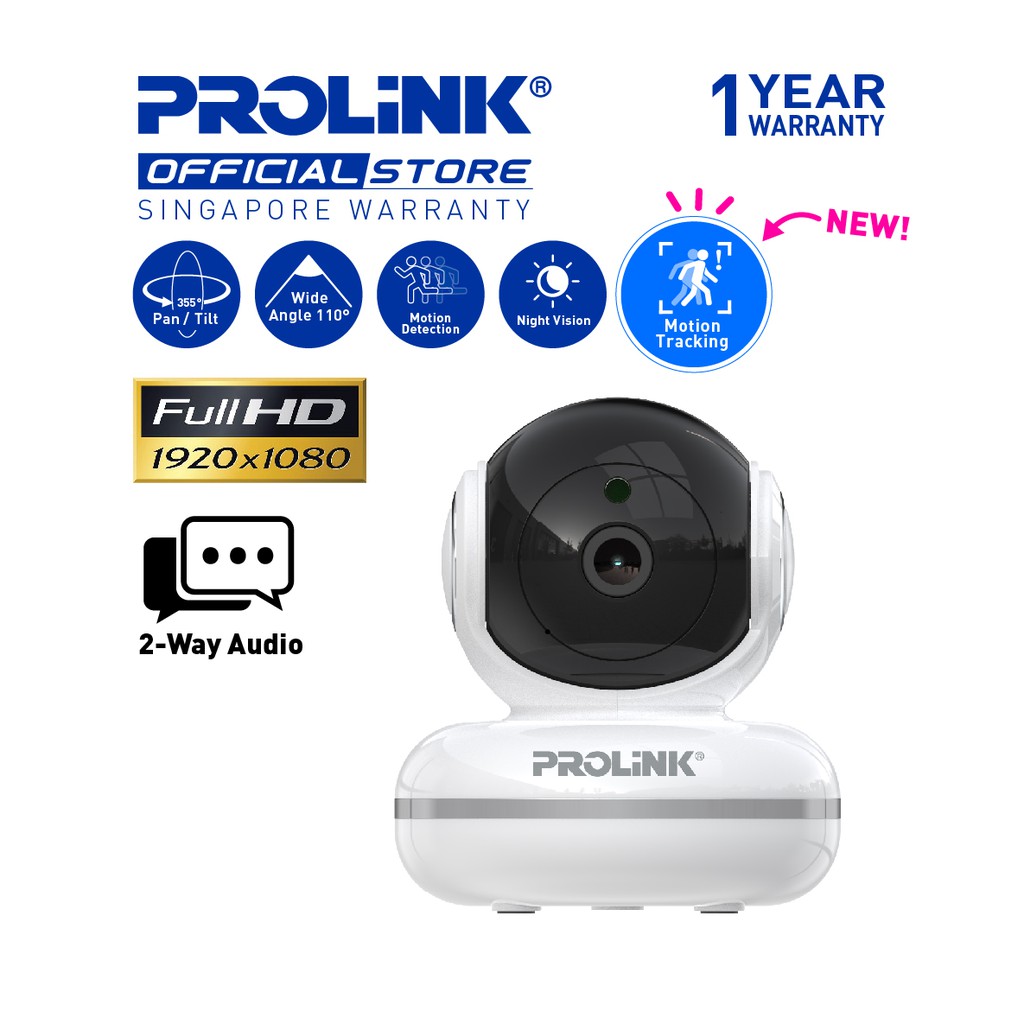 NEW PROLiNK SmartCam Plus II Full-HD Wireless IP Camera (Pan/Tilt) - baby  monitor/ CCTV/ Home Security | Shopee Singapore