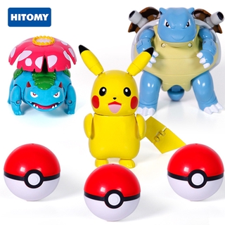 HITOMY Mainan  Anak Figure Pokemon  Pokeball Deformation 