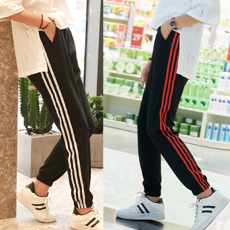 striped jogger pants womens