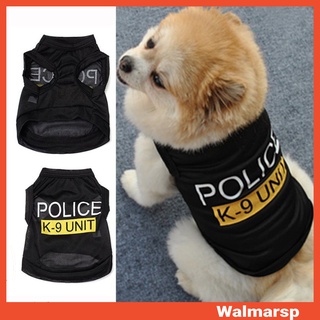 Pet Clothes Dog Clothes Cool Police Costumes Puppy Summer Vest