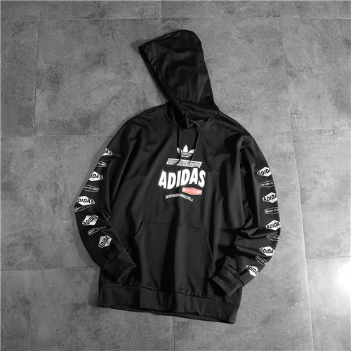 black adidas tape hoodie