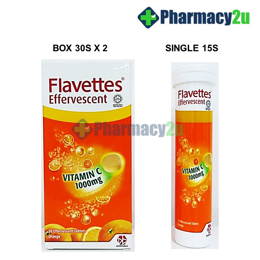 Flavettes Effervescent Vitamin C 1000mg Tablets 15s 30s Shopee Singapore