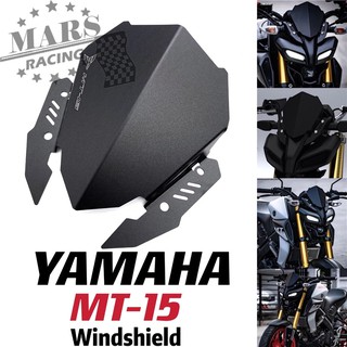Motorcycle Windshield Windscreen Black aluminum alloy Aluminum Kit Deflector Fits For YAMAHA MT-15 MT15 yamaha mt15 2018 2019 2020 2021