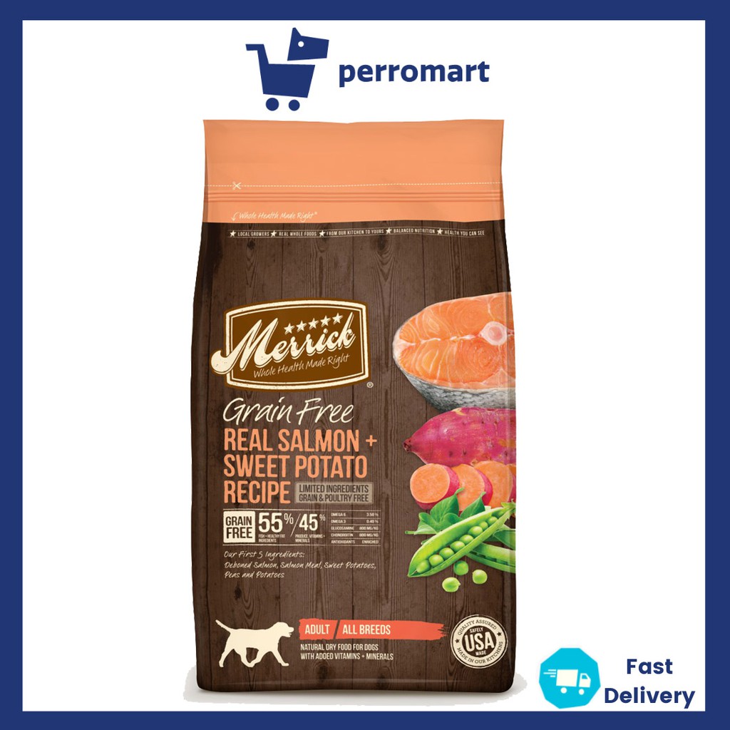 merrick real salmon & sweet potato recipe