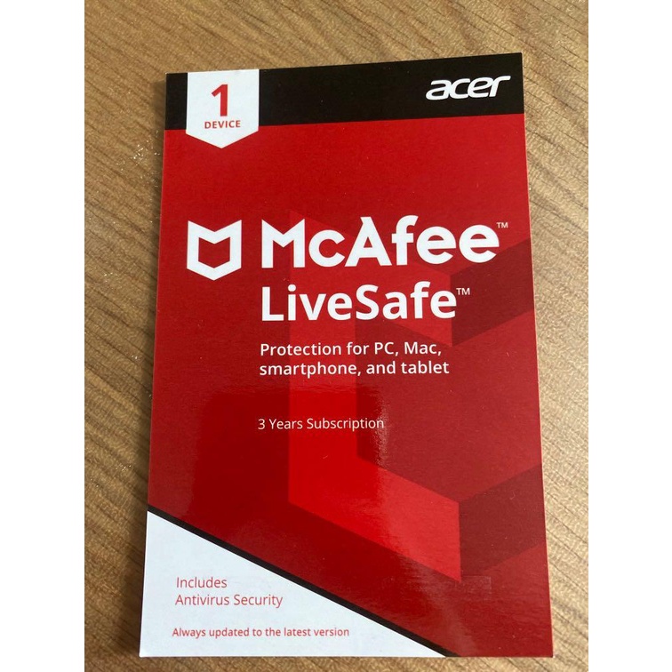 Mcafee Livesafe Internet Security Antivirus Software Original 3 Year Subscription 1 Device Shopee Singapore