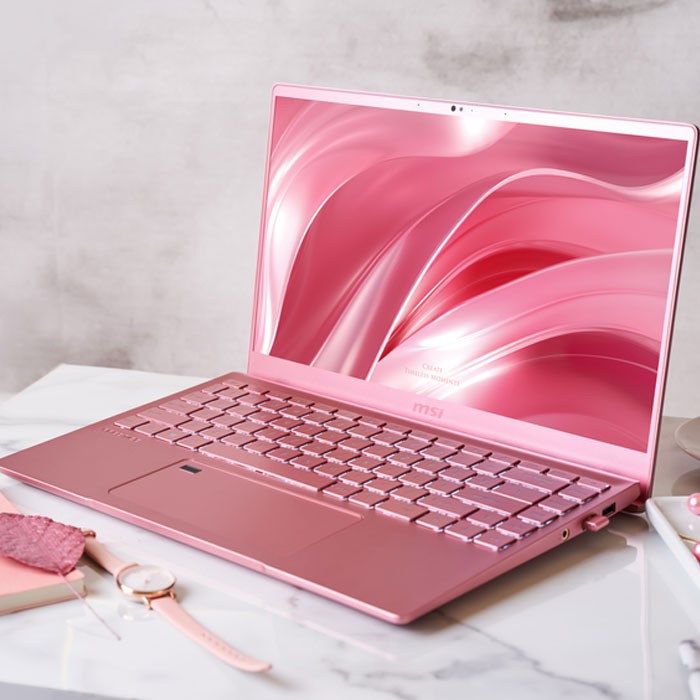 Розовый ноутбук купить. Ноутбук MSI Prestige Pink. Ноутбук MSI Prestige 14. MSI Modern 14 розовый. MSI Prestige розовый.