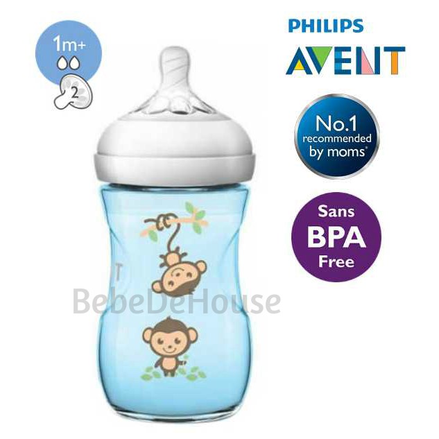 avent blue monkey bottles