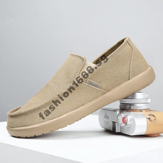 Fashion  Light Cr Shoes Men Canvas Casual Shoes Slip On Shoes Loafers Summer Outdoor39-46 6F2Y