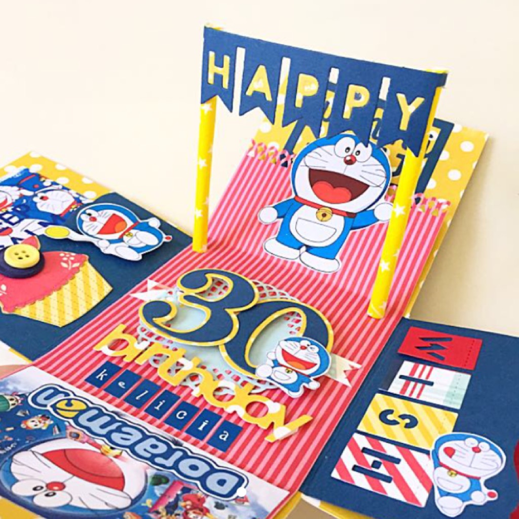 ever doraemon birthday card