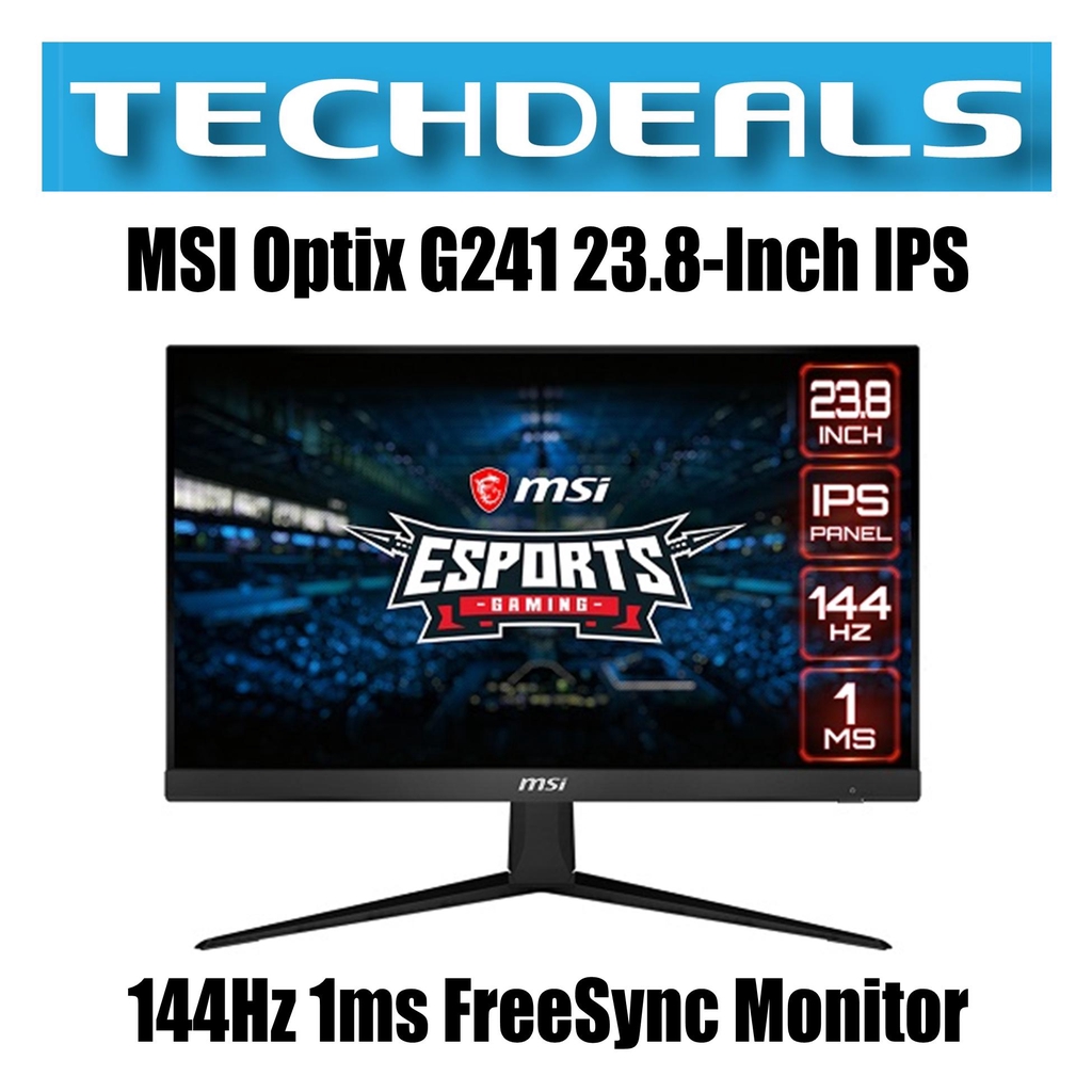 Msi Optix G241 23 8 Inch Ips 144hz 1ms Freesync Monitor Shopee Singapore