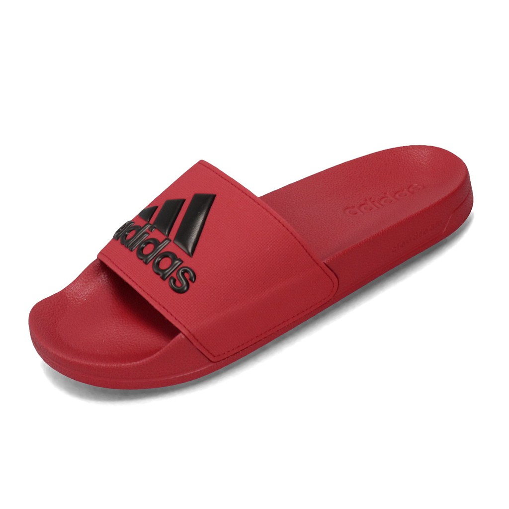 adidas slides red and black