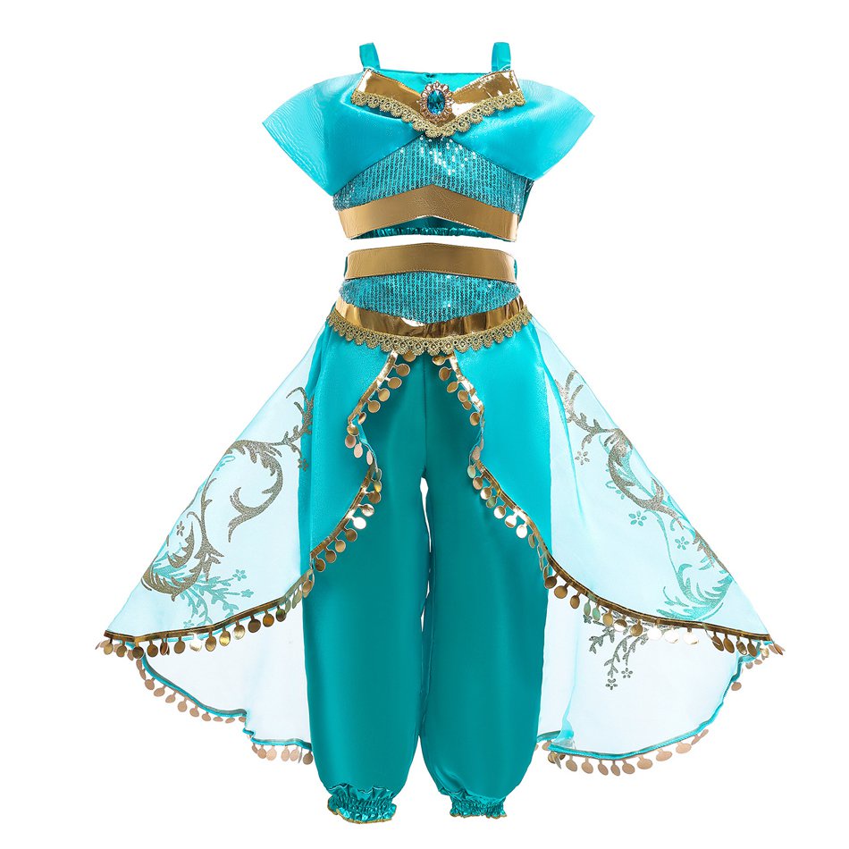 Jasmine Princess Dress Princess Dress Up Of Aladdin The Magic Lamp
