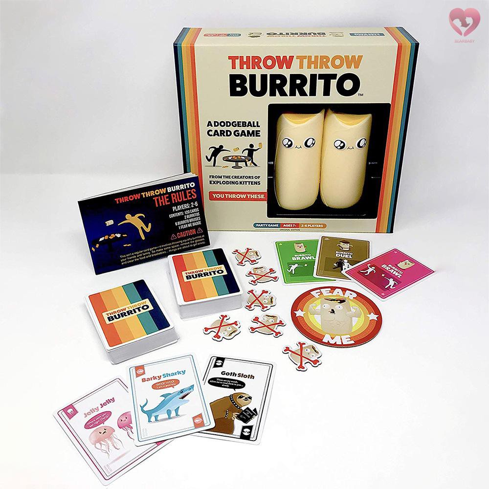 💕Throw Throw Burrito Dodgeball Card Game for Family Party Reducing