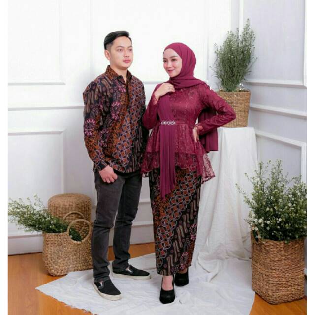 Maura Couple - Sania Ruffle Batik Couple Ori Ndoro Jowi Dnt 