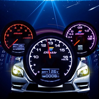 Greddy Racing Gauge 7 Color in 1 Multi D/A LCD Digital Display Meter Turbo Boost Water Temp Oil Press Gauge 2.5inch